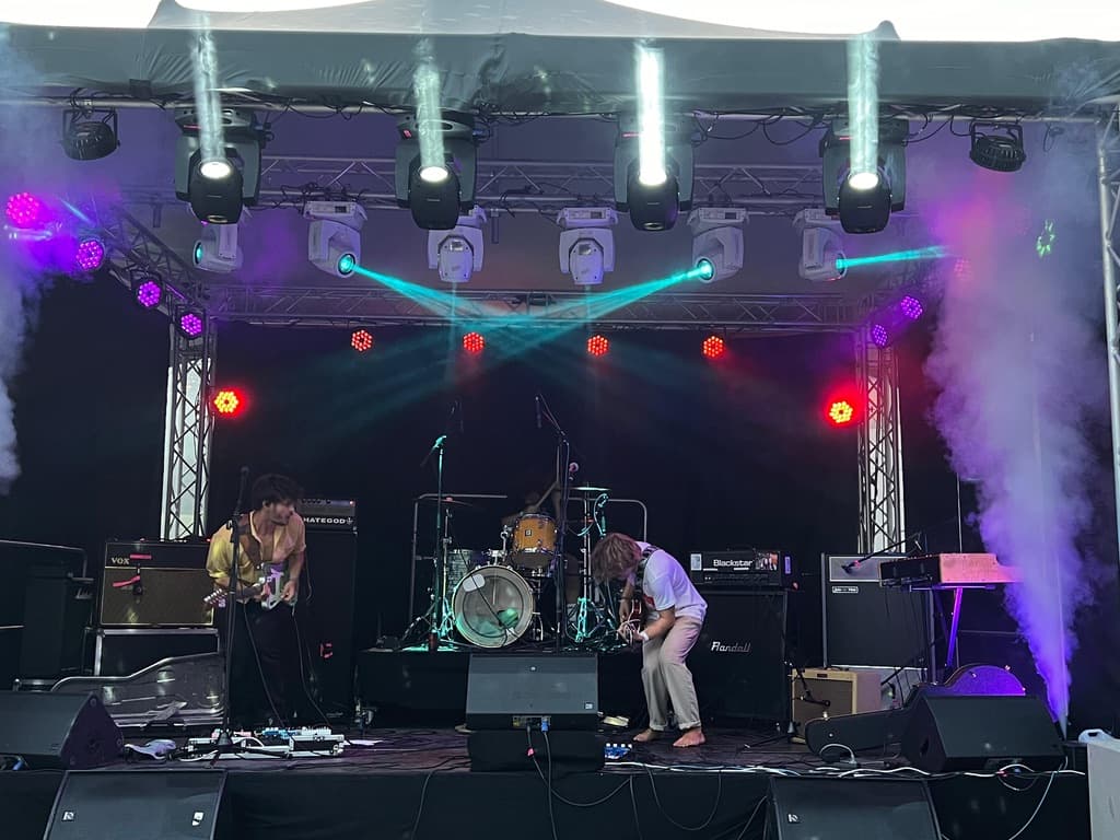 Stage setup during the day at TeteRock Festival